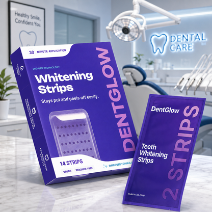 DentGlow™ Purple Whitening Strips – Peroxide-Free, No Sensitivity