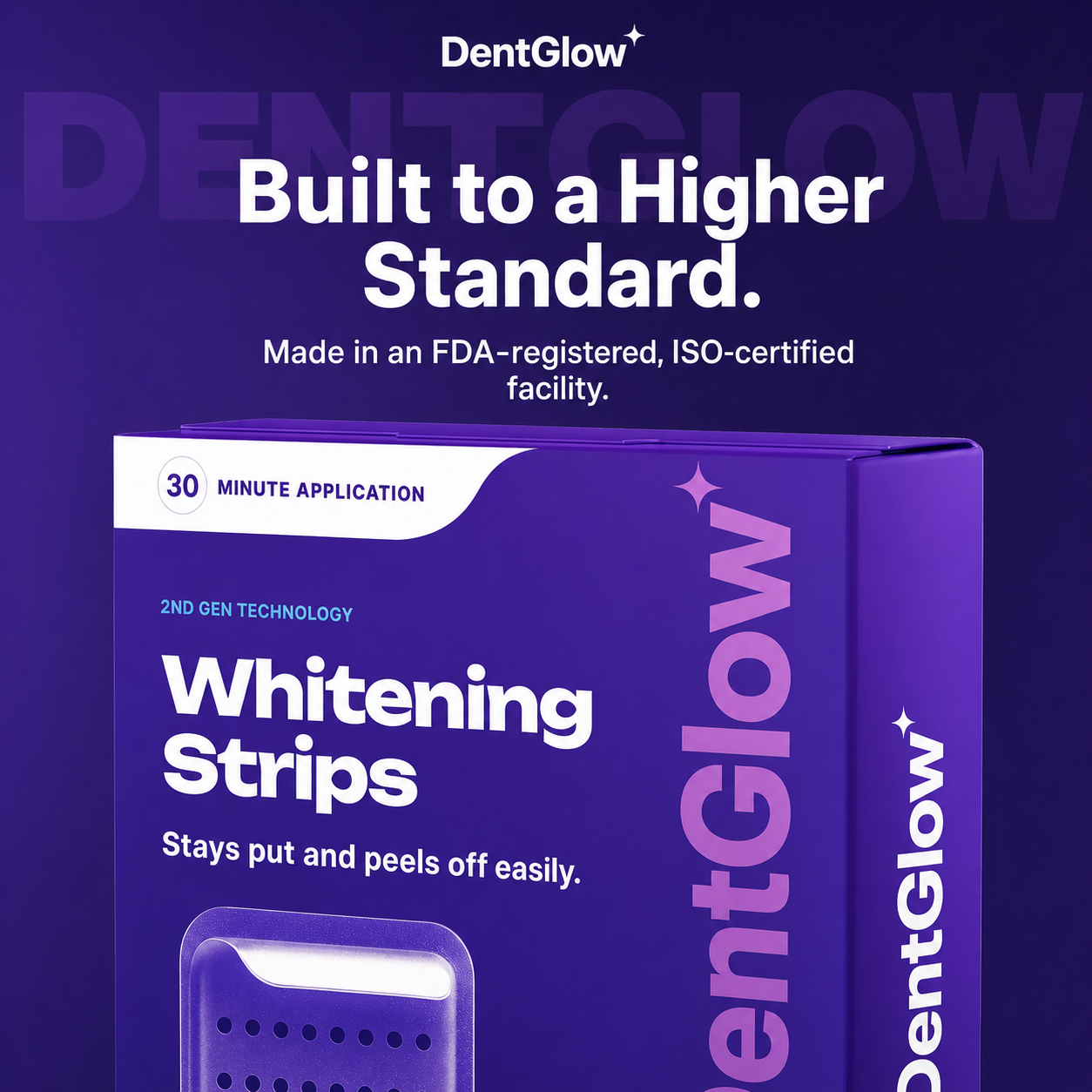 DentGlow™ Purple Whitening Strips – Peroxide-Free, No Sensitivity