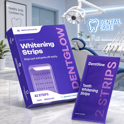 DentGlow™ Purple Whitening Strips – Peroxide-Free, No Sensitivity